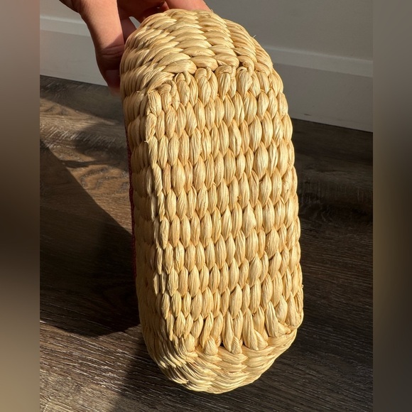 Pink and Blue Basket Bag with Floral Appliques - Picture 4 of 7